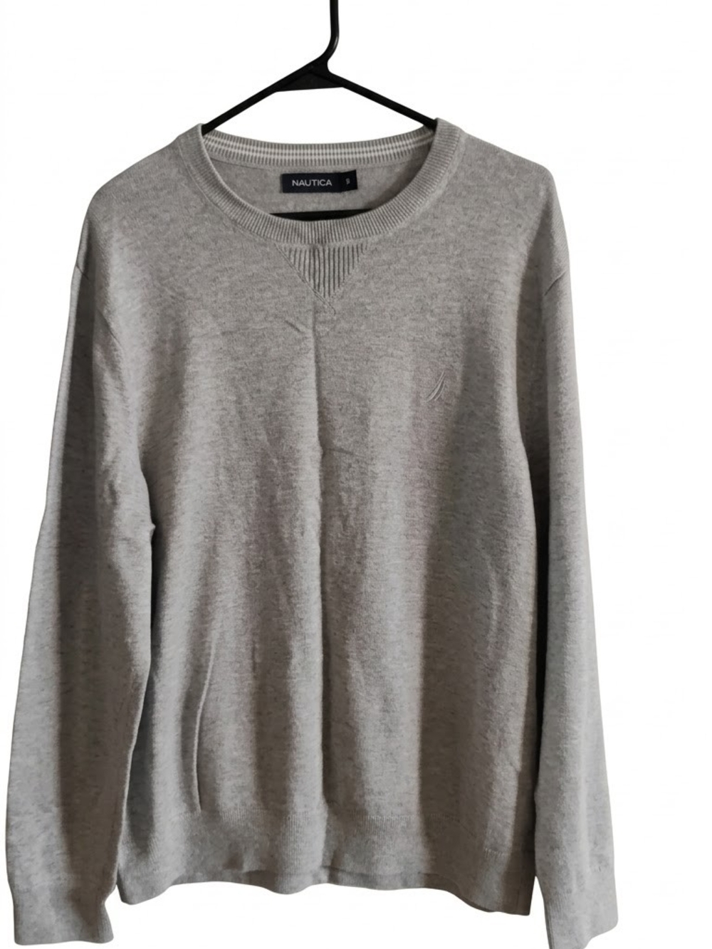 Nautica Men's Light Gray Crewneck Sweater